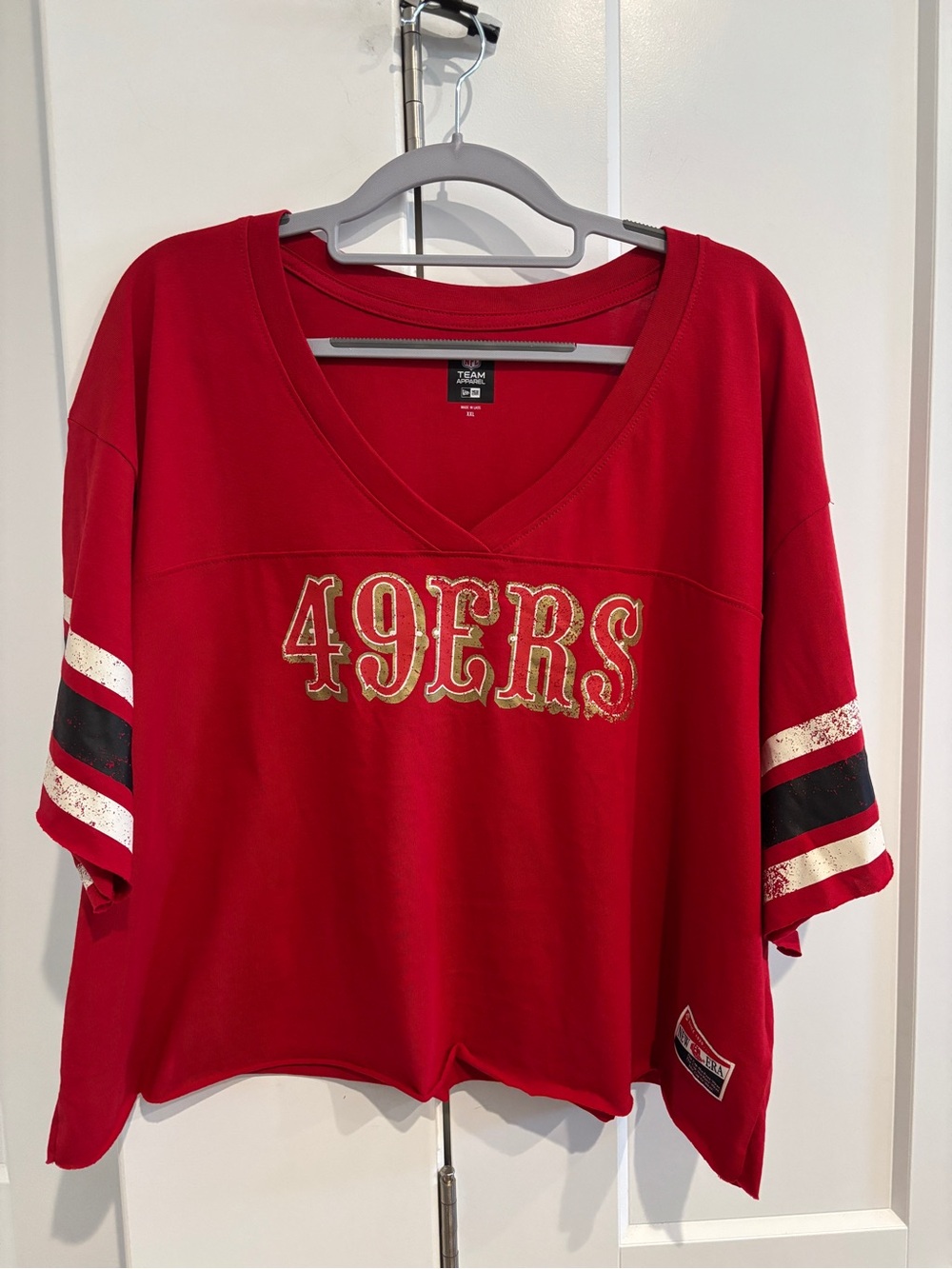 New Era Red 49ERS Tee. Size XXL
